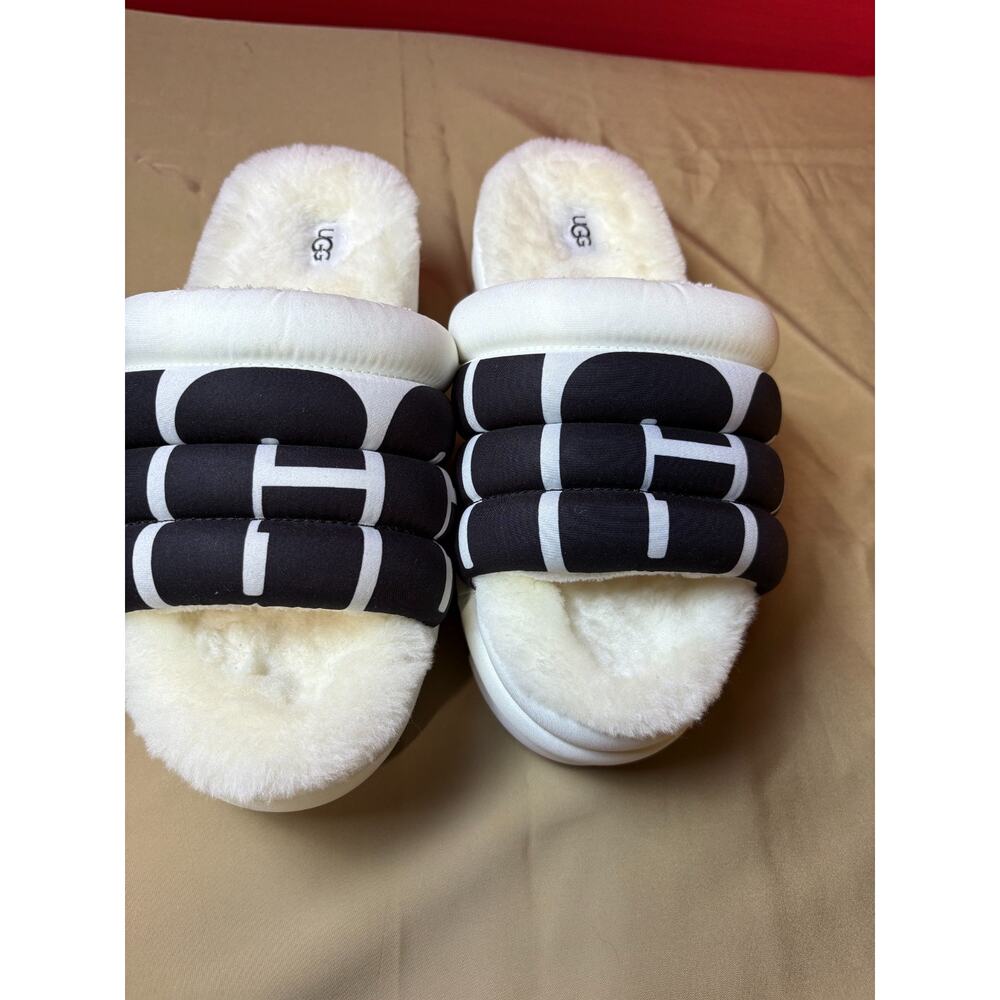 UGG Maxi Fluff Sheepskin Slide Slippers Womens Cozy - Picture 8 of 11